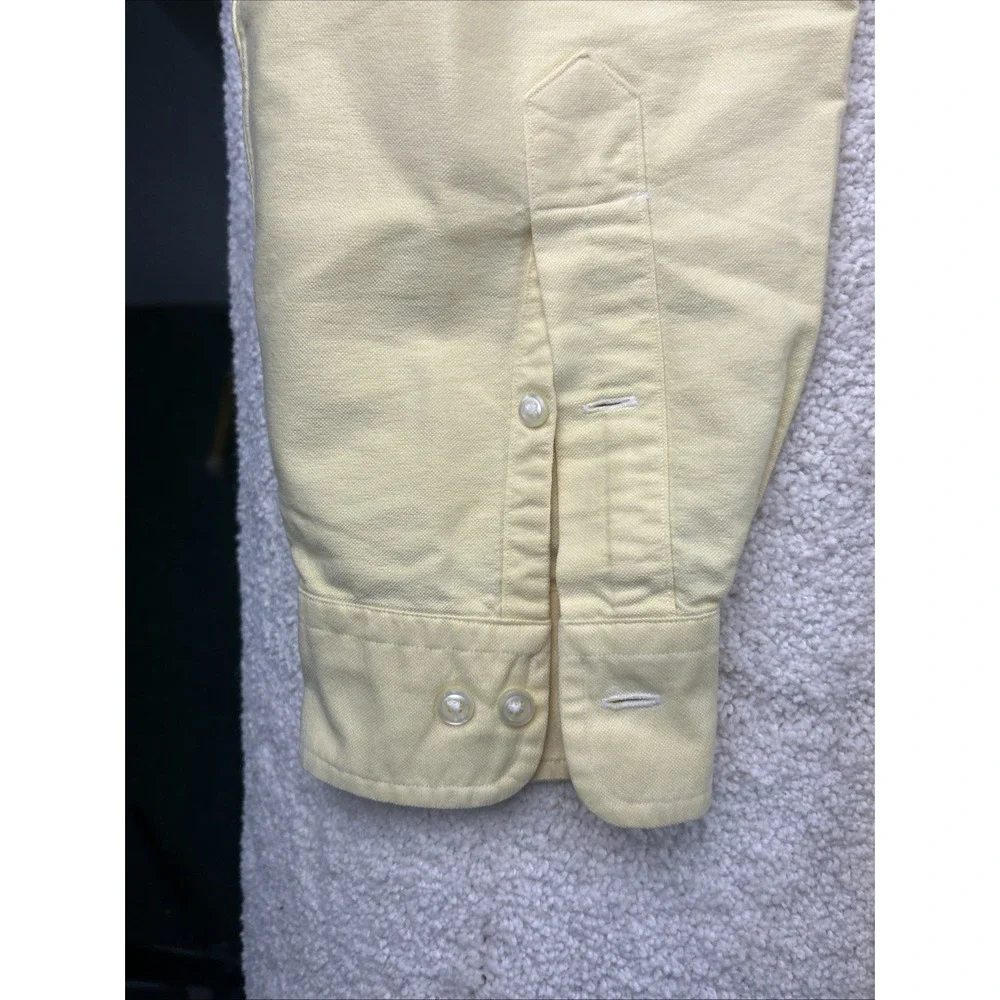 Polo Ralph Lauren Shirt Men's 16.5 34/35 Yardmouth Flesh Pony Yellow Button Down